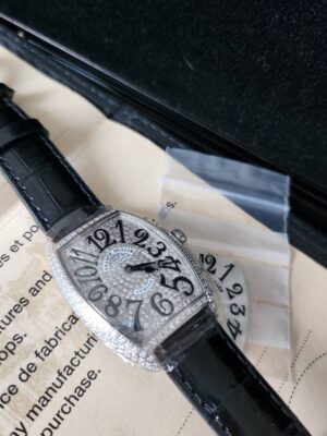 Franck muller curvex full diamond after setting