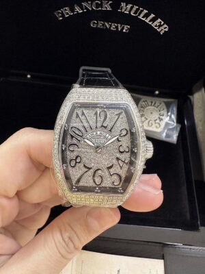 New Franck Muller V32 ขอบดำ Full Diamond After setting