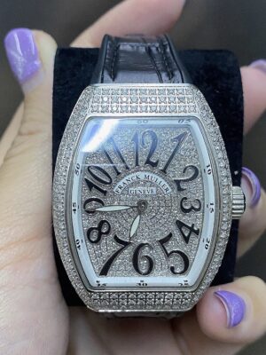 New Franck Muller V32 ขอบขาว Full Diamond After setting