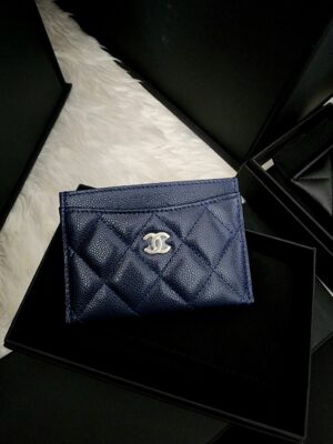 New Chanel Card Holder สีน้ำเงิน