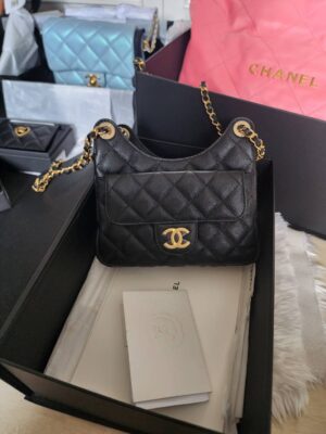 New Chanel Hobo Small Black