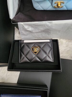 New Chanel Card Holder Lamb Skin