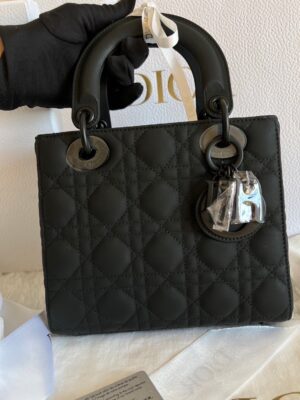 Used Once Lady Dior size small So Black Ultramatte