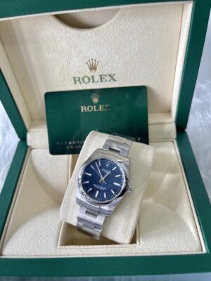 New Rolex Oyster Perpetual Bright Blue Size 34mm Ref:124200 ปี2022