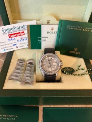 Used Rolex Yacth master 40mm. Diamond custom