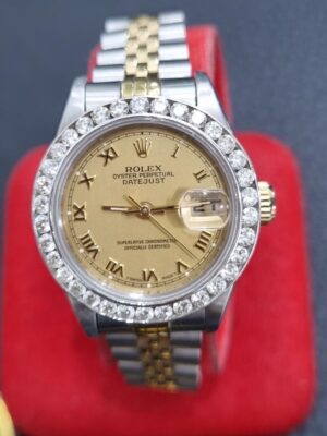 Used Rolex datejust Lady Size ✅หน้าทอง​ เลขโรมัน