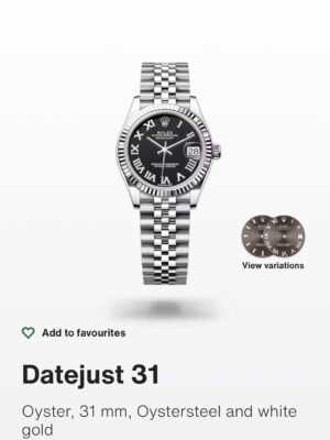 New Rolex date just 31 mm.