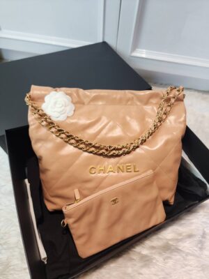 New Chanel 22 Caramel Small Size (รหัส NM375)