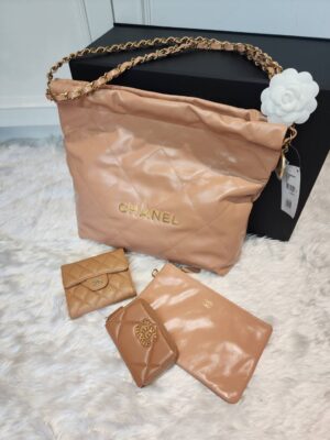 New Chanel 22 Caramel Small Size (รหัส NM375)