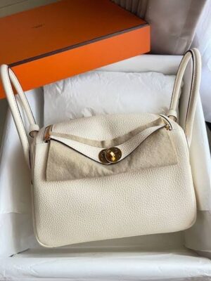 🤍Very like new Hermes Lindy 26 Nata GHW Clemence #U