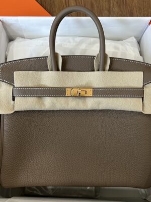 🔥New Hermes Birkin 25 togo etoupe GHW Stamp U