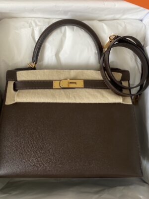 ❤️‍🔥Excellent Con Hermes Kelly 28 Choco GHW Stamp Q 2013