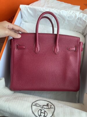 ♥️♥️Very Good Condition Hermes Birkin 25 Robis Togo PHW Stamp N in SQ