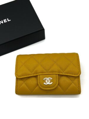 🎁New Chanel Card Holder สีเหลือง 22A