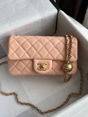 🎁New Chanel Mini 8 Adjustable Lambskin GHW microchip