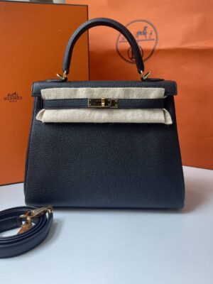 Like New Hermes K25 togo Noir GHW stamp#Z