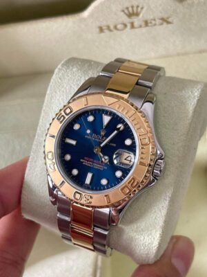 Used Rolex Yacht-Master Blue dial boy size 35mm two tone