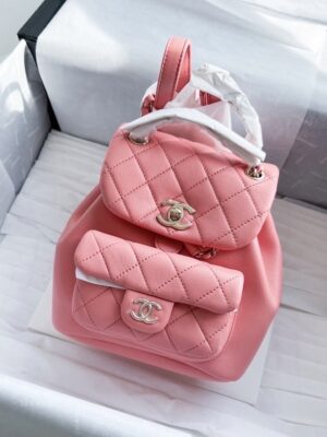 New Chanel DUMA Backpack Pink microchip