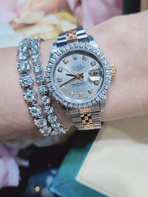 👑Used Rolex Datejust Lady 26mm. series 6 หน้าเทากราฟฟิค