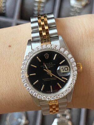 Used Rolex Datejust Lady Black dial 26 mm. Ref :79173