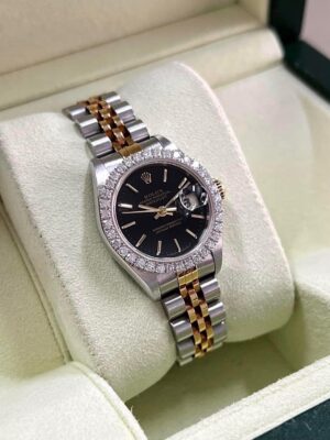 Used Rolex Datejust Lady Black dial 26 mm. Ref :79173