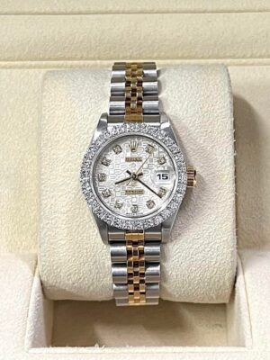 👑Used Rolex Datejust lady 26 มม.Ref.69173 หน้าคอมเงิน