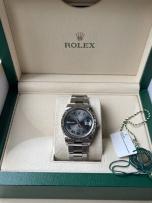 New Rolex Wimbledon 36 mm. ขอบหยัก สาย oyster 05/2023