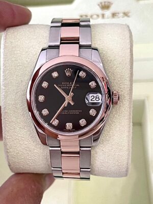 👑Used Rolex Boy size 31mm Ref:178241 ปี2007 หน้าดำหลักเพชร