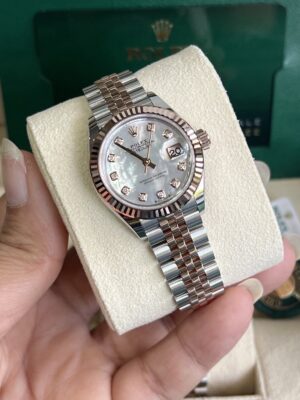 New Rolex Datejust Lady 28 mm. 05/2023 หน้ามุกหลักเพชร Pink Gold