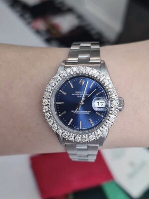 👑Used Rolex lady size 26 mm. ปี 2001 หน้าน้ำเงินขีด