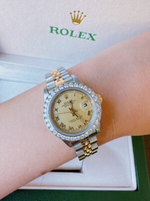 Used Rolex datejust Lady Size หน้าทอง​ เลขโรมัน