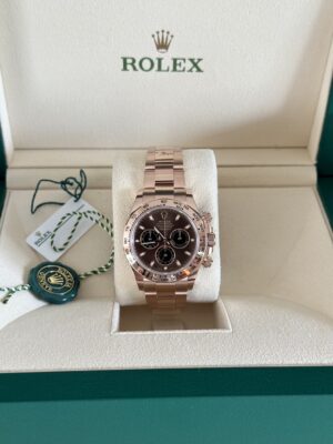 New Rolex Daytona Choc Dial Full Rosegold 05/2023