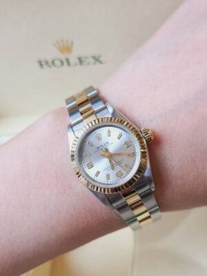 👑Used Rolex Nodate​ Ref.​66193 Ladysize25mm.​ ✅หน้าเทาเลขอารบิค