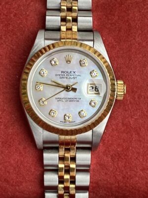 Used Rolex Datejust Ladysize26mm. ✅ series T ปี 1997 ✅หน้ามุก หลักเพชรเบ้าใหญ่