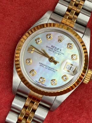 Used Rolex Datejust Ladysize26mm. ✅ series T ปี 1997 ✅หน้ามุก หลักเพชรเบ้าใหญ่