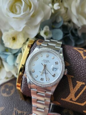 👑Used Rolex Date medium size 34mm. ✅หน้าขาวเลขอารบิค