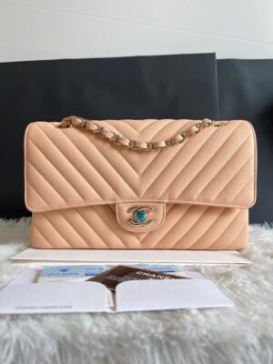 Rare ❗️very like new Chanel classic holo27 Beige Care Lghw