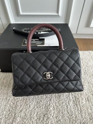 Like new Chanel coco 9.5 caviar holo 23 หู Lizard แท้