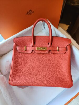 Used very like new Hermès B25 Capucine togo ghw stamp Q 2014