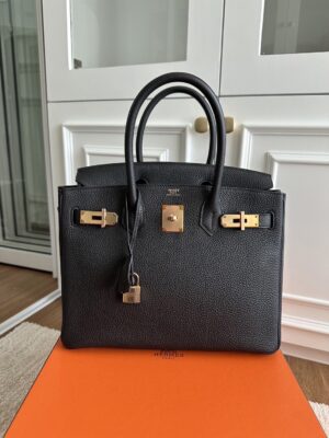 Like new Birkin 30 Togo Noir RGHW Stamp Z