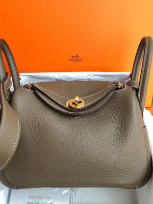 Used in very good Hermes Lindy mini etoupe clemence ghw stamp Z