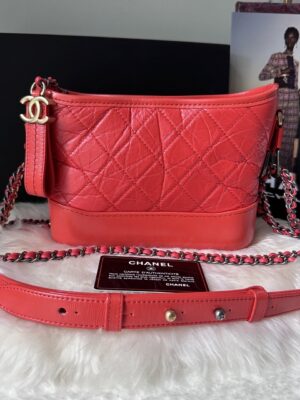 Chanel Gabrielle small Aged Calf Holo27สีส้ม