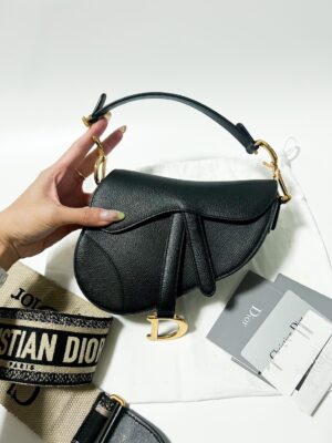 Like new Dior saddle mini with strap y.18