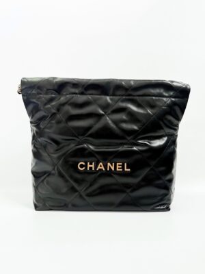 New chanel 22 small microship ดำทอง