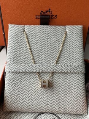 New Hermes Necklace maron gold mini