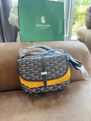 New Goyard Belvedere PM Bag Black Goyardine Palladium Hardware