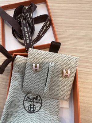 new Hermes mini pop h กล่อง ถุงผ้า ริบบิ้น – ชมพูทอง