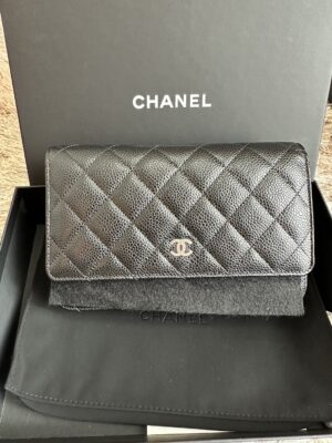 New Chanel woc fullset rec copy Thai 05/23 สีดำ โซ่เงิน