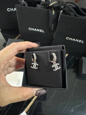 ต่างหู ของใหม่ พร้อมส่ง Chanel Earrings fullset ขนาด ตัว cc 1 cm