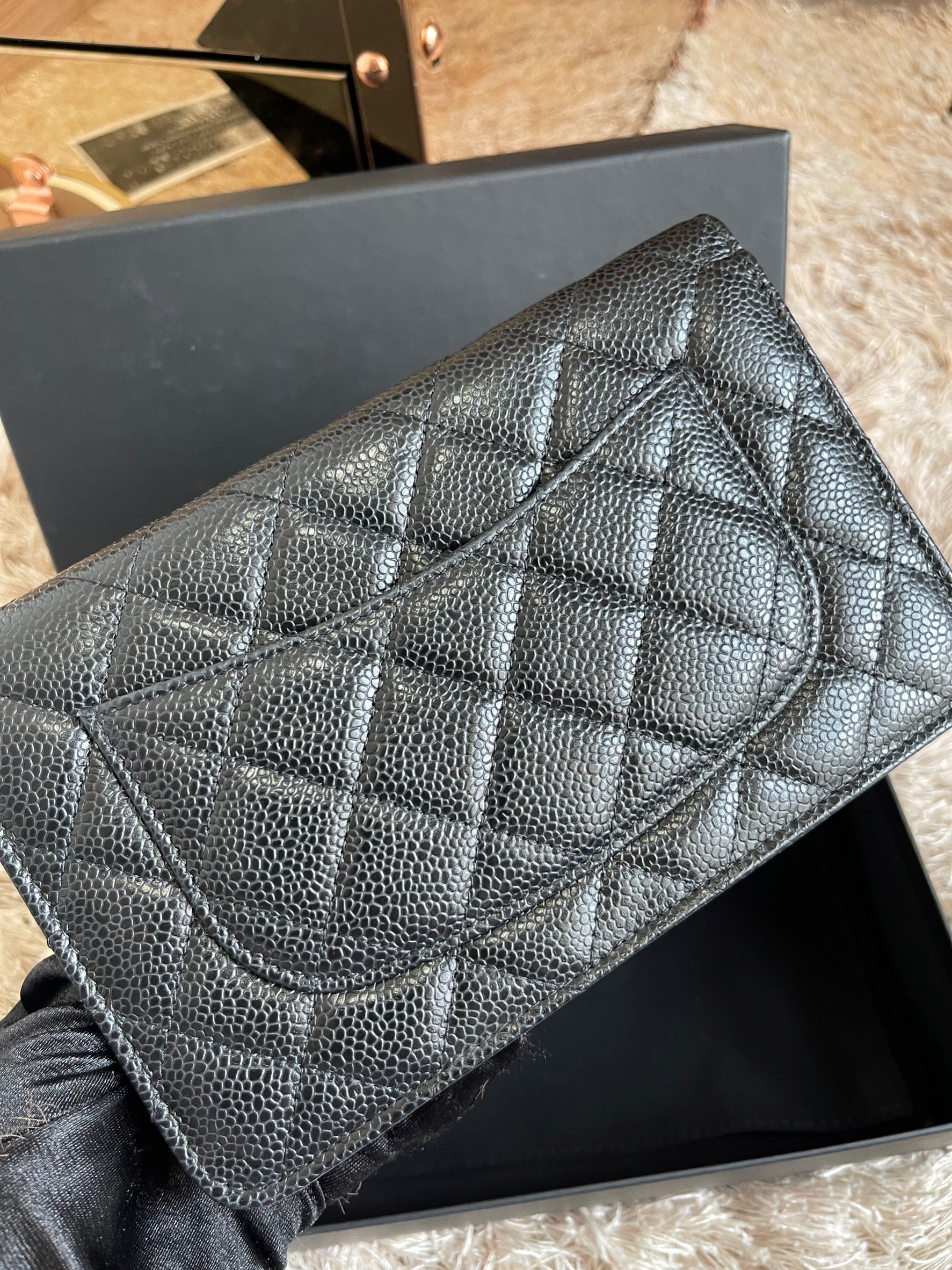 Used like new Chanel WOC metal plate ghw